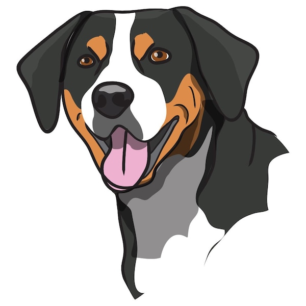 Signmission Greater Swiss Mountain Dog Dog Decal, Dog Lover Decor Vinyl Sticker D-12-Greater Swiss Mountain Dog - main